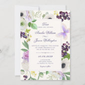 Ästhetische Blumenhochzeit Einladung (Vorderseite)