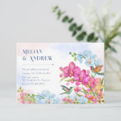 Ästhetische Blumenhochzeit Einladung (Stehend Vorderseite)