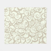 Ästhetische Blumenmuster-Keilblanken Fleecedecke (Vorderseite (Horizontal))