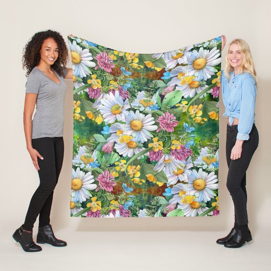 Ästhetische Blumenvliesdecke Fleecedecke