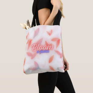 Ästhetische Blüte in Einsamkeit Rosa Blütenblätter Tasche
