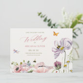 Ästhetische Blütenbienen Save The Date (Stehend Vorderseite)