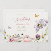 Ästhetische Blütenbienen Save The Date (Vorne/Hinten)