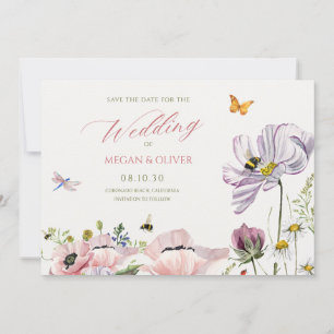 Ästhetische Blütenblüten Bienen Save The Date