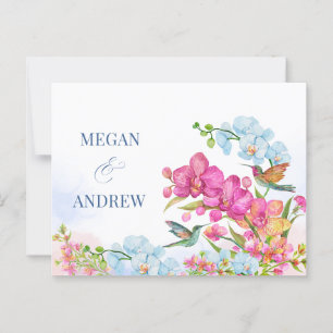 Ästhetische Blütenhochzeit Postkarte