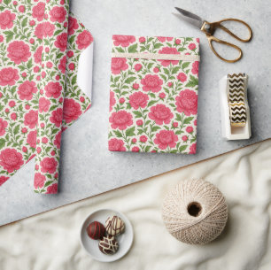 Ästhetische Blütenlush Pink Peonies Geschenkpapier