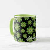 Ästhetische Bohemische Blume Geometrischer Name Sc Tasse (Vorderseite Links)