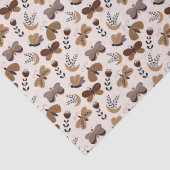 Ästhetische Boho Schmetterlinge mit Blätter Spring Seidenpapier (Detail)