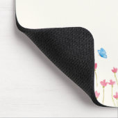 Ästhetische Butterfly-Wildblumen Mousepad (Ecke)