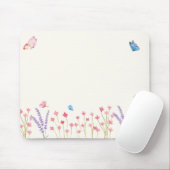 Ästhetische Butterfly-Wildblumen Mousepad (Mit Mouse)