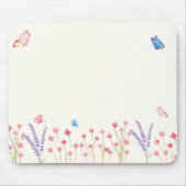 Ästhetische Butterfly-Wildblumen Mousepad (Vorne)
