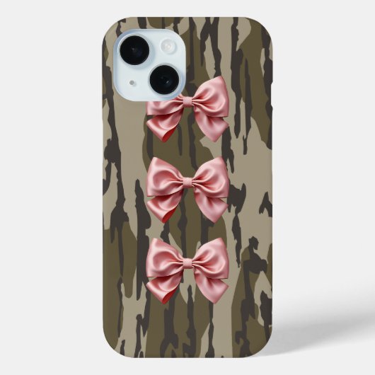 Ästhetische Camouflage Bottomland Baby Pink Ribbon Case-Mate iPhone Hülle (Rückseite)