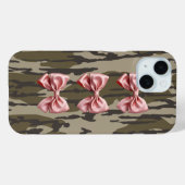 Ästhetische Camouflage Bottomland Baby Pink Ribbon Case-Mate iPhone Hülle (Rückseite (Horizontal))