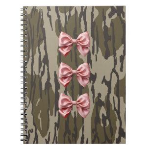 Ästhetische Camouflage Bottomland Baby Pink Ribbon Notizblock