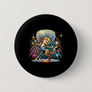 Ästhetische Cheetah Disco Dancer Spooky Tanz Kinde Button