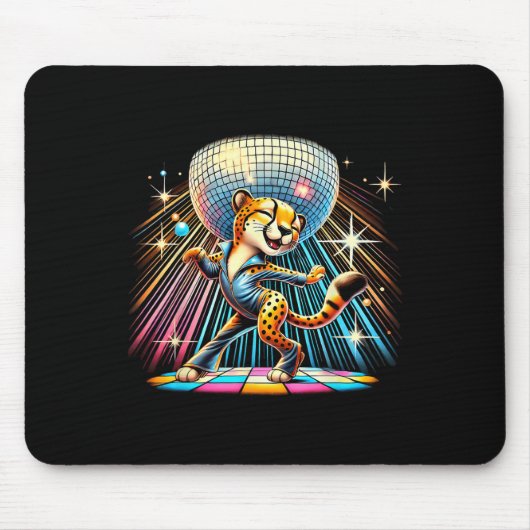 Ästhetische Cheetah Disco Dancer Spooky Tanz Kinde Mousepad (Vorne)