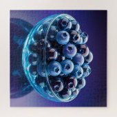 Ästhetische China Blueberries in Glass Bowl - Puzzle (Horizontal)