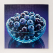 Ästhetische China Blueberries in Glass Bowl - Puzzle (Vertikal)