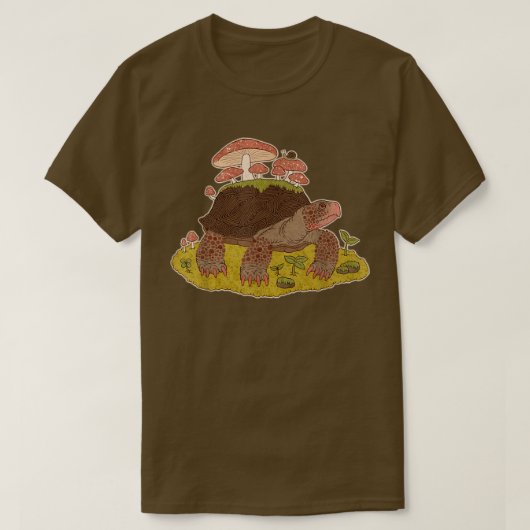 Ästhetische Codescore Pilz-Turtle & Schnecke T-Shirt (Design vorne)