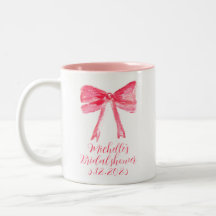 Ästhetische Coquette Pink Bow Elegantes Brautparty