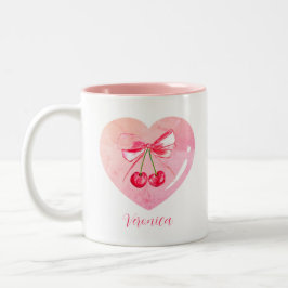 Ästhetische Coquette Rosa braun Elegante Wasserfar Zweifarbige Tasse