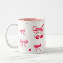 Ästhetische Coquette Rosa braun Elegante Wasserfar Zweifarbige Tasse