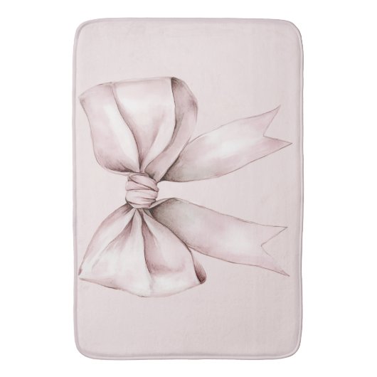 Ästhetische Coquette Rosa Bug Personalisiert Name Badematte (Vorderseite Vertikal)