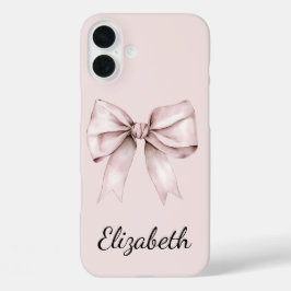 Ästhetische Coquette Rosa Bug Personalisiert Name iPhone 16 Plus Hülle