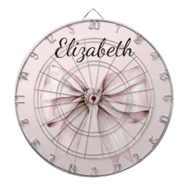 Ästhetische Coquette Rosa Bug Personalisiert Name Dartscheibe