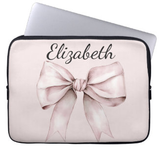 Ästhetische Coquette Rosa Bug Personalisiert Name Laptopschutzhülle
