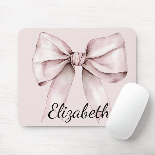 Ästhetische Coquette Rosa Bug Personalisiert Name Mousepad (Mit Mouse)