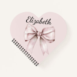 Ästhetische Coquette Rosa Bug Personalisiert Name Notizblock