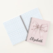 Ästhetische Coquette Rosa Bug Personalisiert Name Notizblock (Innenseite)