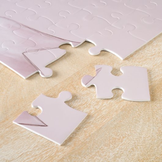 Ästhetische Coquette Rosa Bug Personalisiert Name Puzzle (Seite)