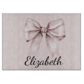 Ästhetische Coquette Rosa Bug Personalisiert Name Schneidebrett (Vorderseite)