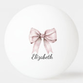 Ästhetische Coquette Rosa Bug Personalisiert Name Tischtennisball (Rückseite)