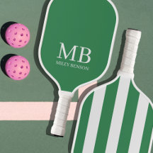 Ästhetische Country Club Green Stripes Monogramm N