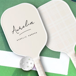 Ästhetische Country Club Streifen Kariert Monogram Pickleball Schläger