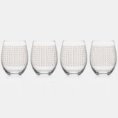 Ästhetische Darstellung eines braunen und weißen F Weinglas Ohne Stiel (Vorderseite)