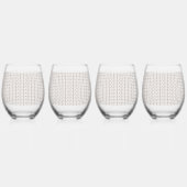 Ästhetische Darstellung eines braunen und weißen F Weinglas Ohne Stiel (Hinten)