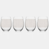 Ästhetische Darstellung eines braunen und weißen F Weinglas Ohne Stiel (Links)