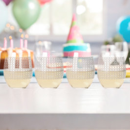 Ästhetische Darstellung eines braunen und weißen F Weinglas Ohne Stiel