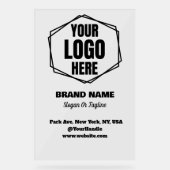 Ästhetische Darstellung moderner Logos für Minimal Acrylschild (Vorderseite)