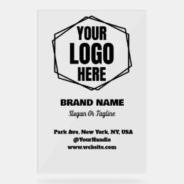 Ästhetische Darstellung moderner Logos für Minimal Acrylschild