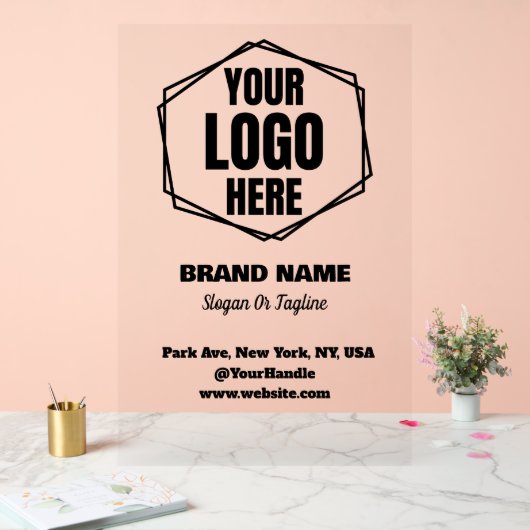 Ästhetische Darstellung moderner Logos für Minimal Acrylschild (Hochzeit)