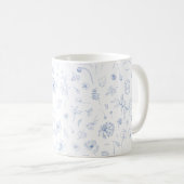 Ästhetische Elegance Schönes Blumenmuster Kaffeetasse (VorderseiteRechts)