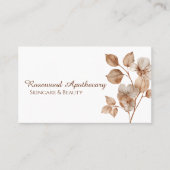 Ästhetische Elegant floral Soft Beige Beruflich Visitenkarte (Vorderseite)