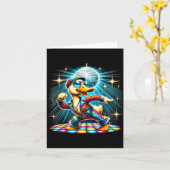 Ästhetische Enten-Disco-Tänzerin Karte (Gelbe Blume)