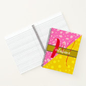 Ästhetische Farbe Gold Rosa - Anfangsname Monogram Notizblock (Innenseite)