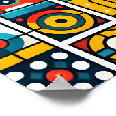 Ästhetische Farbgeometrie Poster (Ecke)